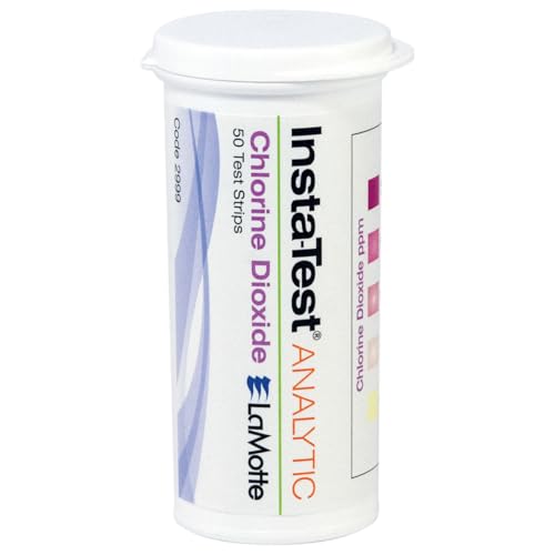 LaMotte 2999 Test Strips, Chlorine Dioxide, 0-10ppm, 50 Strips/Vial