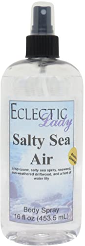 Eclectic Lady Salty Sea Air Body Spray, Double Strength, 16 ounces, Body Mist for Women with Clean, Light & Gentle Fragrance, Cologne with Soft, Subtle Aroma For Daily Use