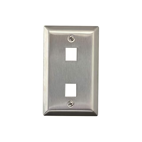 Networx Keystone Wall Plates (2 PORT, STAINLESS STEEL) Cover