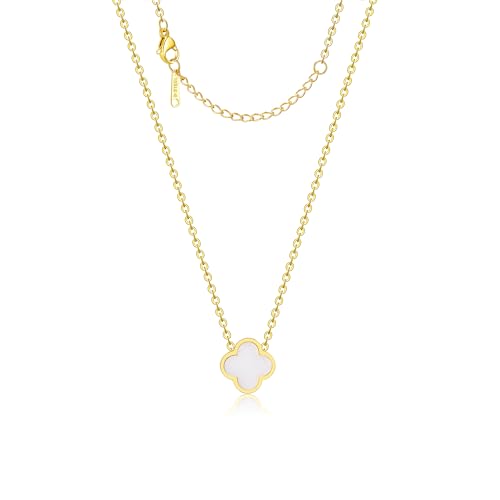 AIPPK 18K Gold Plated Clover Necklace for Women Four Leaf Clover Necklace Flower Lucky Pendant Dainty Jewelry Gifts