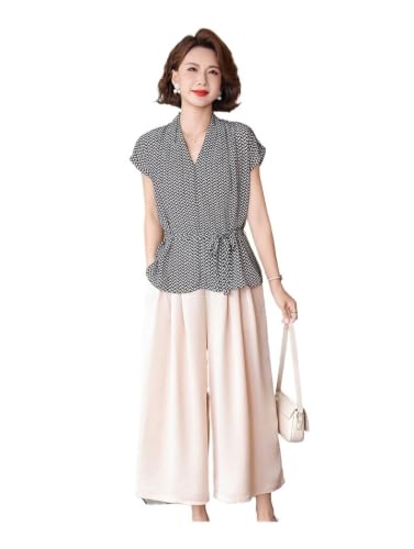 Ensemble fluide grande taille contre la chaleur avec pantalon à fleurs