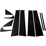 BRIGHTZ マーチ K13 超鏡面ブラックメッキピラーパネルカバー 8PC バイザー無し用 【 PIL－BLA－340 】