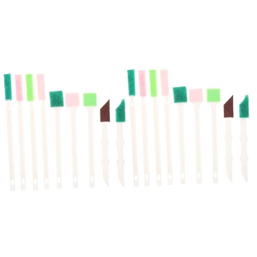 VICASKY Lot de 2 bouteilles de nettoyage pour fente, fenêtre, outils pour nettoyer les interstices, brosse de nettoyage des rainures, petite brosse de nettoyage en plastique, 9 pièces x 2