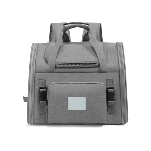 Backpack Carrier For Small Dogs Medium Cats, Puppies, Collapsible And Scalable Design, Portable Travel Bag(Gray)