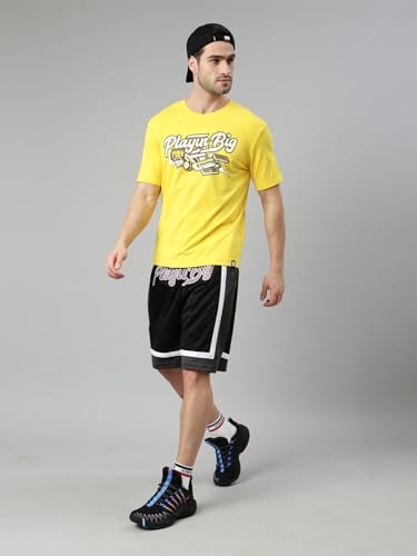 Image of XTEP PlayinBig Basketball Series, Basketball T-Shirts, Topwear, 100% Polyester, Basketball Inspired Style, Loose Fit, Basketbal Chest Print T-Shirt for Men (Multi Color Options)
