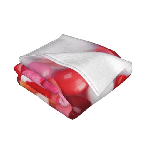 Couverture canapé microfibre douce 203x152 cm | Plaid flanelle toutes saisons cœur