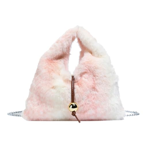 Sac en peluche douce avec sangle de chaîne au design coréen