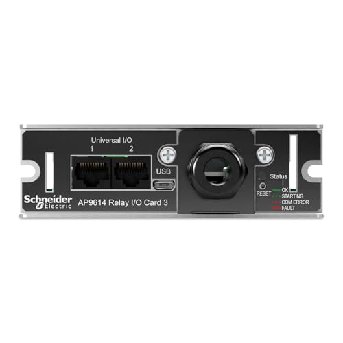 Schneider Electric Relay I O SmartSlot Card AP9614, Dry Contact, Management Options, Monitor External UPS Environmental sensors, Output relays, and Input Contacts, Replacement Version of AP9613 - Thumbnail 3