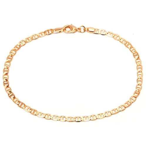 Bronze anklet in a flat gold pattern