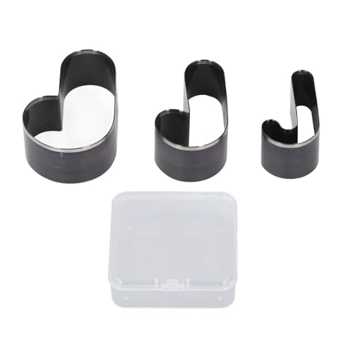 3PCS Alloy Steel Hollow Punch Cutting Machine Set, Cane Shaped Cutting Dies for Leather Crafts, Sizes 72mm 53mm 45mm, Fine Welding, Cuts, Long Lasting