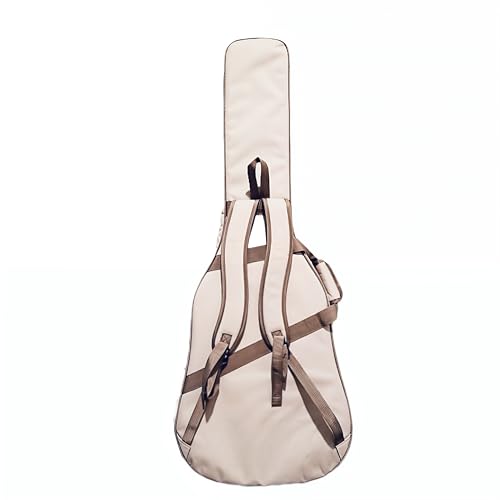 Image of The Melod Musical Instruments Heavy Duty Padded Musical Lover 40,41,42, Inchi Acoustic Premium Guitar Bag,Case,Cover (Cream and Brown)