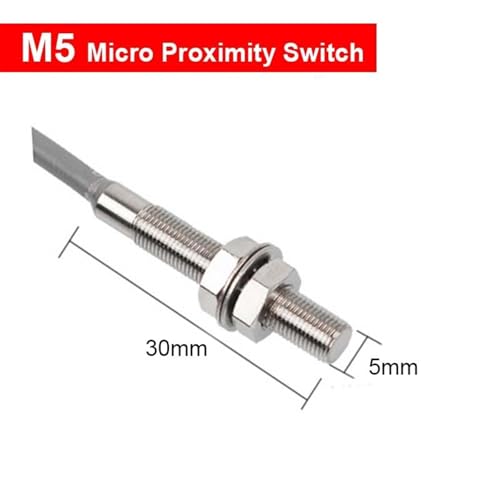 Sensor aproximación M5 NPN NC miniatura metálico con cable largo de 2m 3