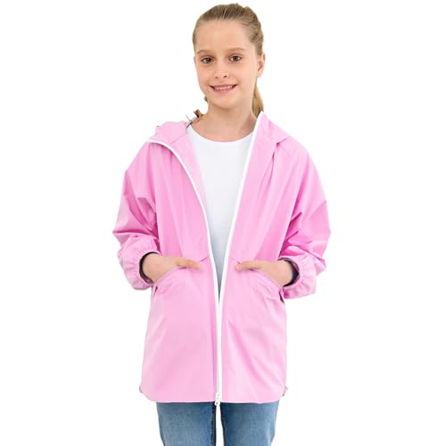 MODAFANS Boys Girls Rain Jacket Waterproof lined Hooded RainCoats Windbreaker2