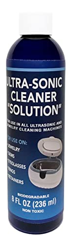 NORTHWEST ENTERPRISES Ultrasonic Jewelry Cleaner - Cleaning Solution for Gold, Platinum Diamonds and Non-Porous Precious & Semi-Precious Jewelry (8 Ounce)