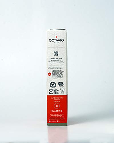 Octavio Café Cápsulas De Café Clássico Intensidade 8 Compatível Com Nespresso Contém 10 Cápsulas