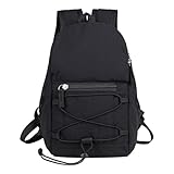 Mochila de senderismo para hombre, ligera e impermeable, pequeña bolsa de camping al aire libre, para mujeres y niños, oficina, , mochileros, caza, ciclismo, correr, deportes, Negro, Refer to