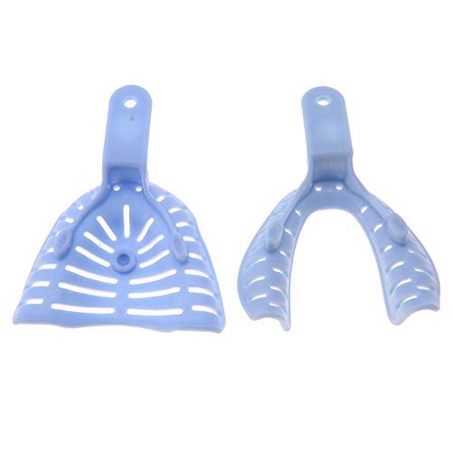 6Pcs Mixed Color Plastic Dental Abdrucklöffel Zahnabdrücke Tablett Bisslöffel Materialhalter