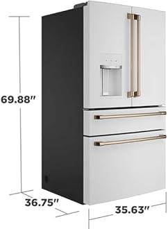 Cafe CVE28DP4NW2 27.8 cu. ft. Smart 4-Door French Door Refrigerator in Matte White, Fingerprint Resistant and ENERGY STAR