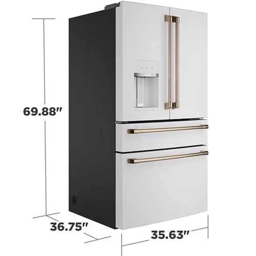 Cafe CVE28DP4NW2 27.8 cu. ft. Smart 4-Door French Door Refrigerator in Matte White, Fingerprint Resistant and ENERGY STAR