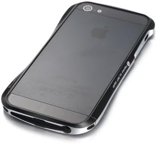 Double Color Small Pretty Waist Design Frame Bumper Metal Case for Apple Iphone 5 5G Iphone5 (Black with Silver)