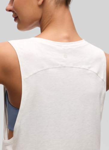 Image of CRZ YOGA Pima Cotton Dropped Armhole Tank | Workout, Naturally Soft, Loose Fit, Crop, Crewneck, Knotted Sides, Sleeveless Tops for Women