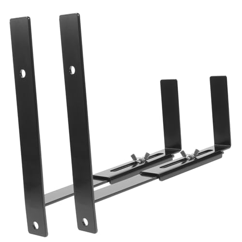 Luxshiny 2個 調節可能なカーボンスチール製?杆挂架 屋外屋内兼用 手すり用プランターボックスブラケット 鳥餌箱ハンガー付き フェンスやド