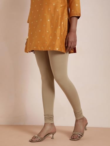 Image of TWIN BIRDS Tailored Cut and Classic Fit Super Stretchable Elastane Fabric Churidar Leggings for Women