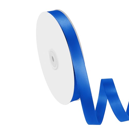 Isaspire 5/8" Width x 100 Yards Satin Ribbon, Royal Blue Ribbon Perfect for DIY Craft, Bows, Gift Wrapping, Flower Bouquet, Valentine's Day, Christmas and Party Decoration