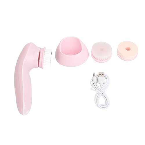 MIMEITOPA pour épurateur électrique du visage, têtes de brosse douces, exfoliante et nettoyante en profondeur, rechargeable par USB avec base verticale pour hommes et femmes