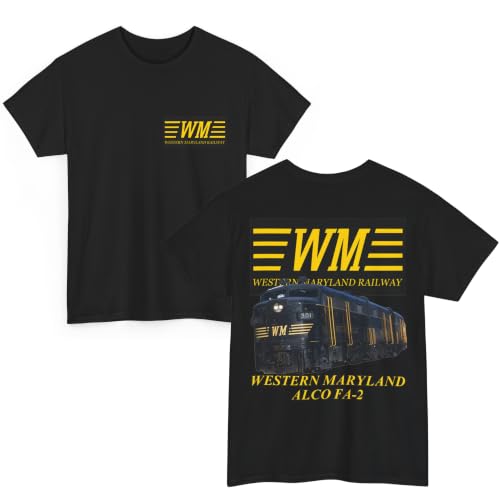 Western Maryland Railway Alco FA-2 Locomotive & Logo 2 Sided Design Shirt