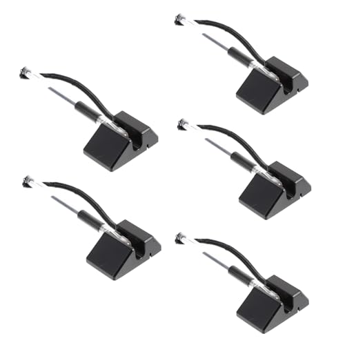 Housoutil Bolígrafos de Gel de Mesa Adhesivos Negros 0.5 Mm Punta Fina 5 Unidades para Oficina Recepción Escuelas Bancos Uso Público