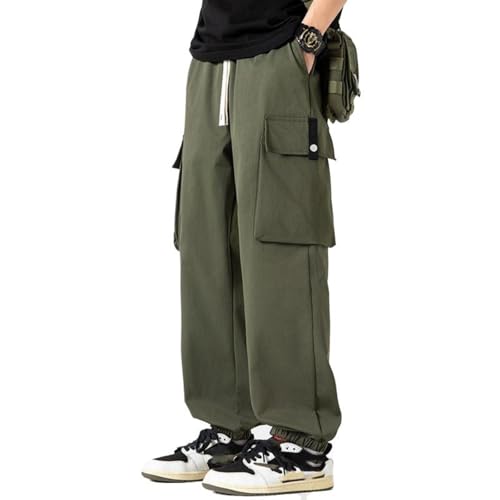 Pantalon de randonnée cargo homme coupe ample style japonais décontracté