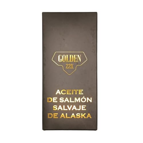 Aceite de salmón Salvaje de Alaska Golden 22k (Botella de 200ml con dispensador) para Perros y Gatos