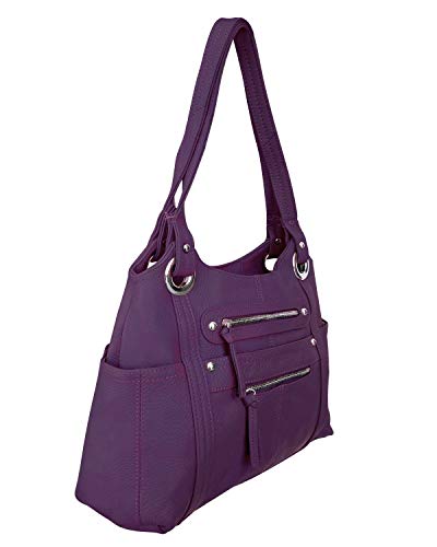 Roma Leathers Leather Locking Concealment Purse - CCW Concealed Carry Gun Shoulder Bag3