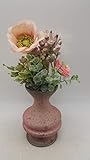Seidenblumengesteck Frühlingsgesteck Kunstfloristik Anemone Feder Bellis rosa