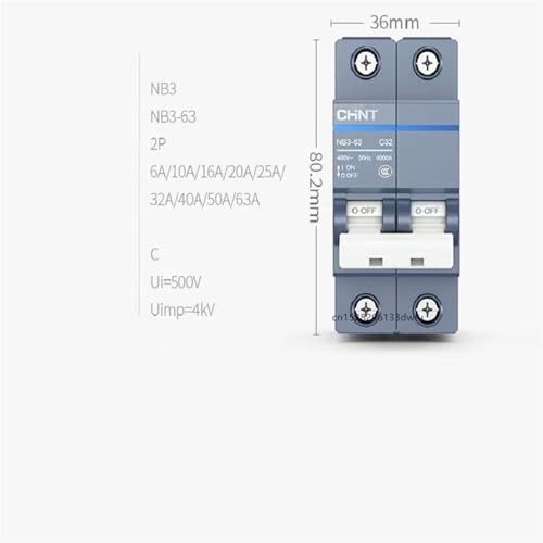 Disjoncteur NB3 2P 400V avec coupure haute performance sur rail DIN - 5