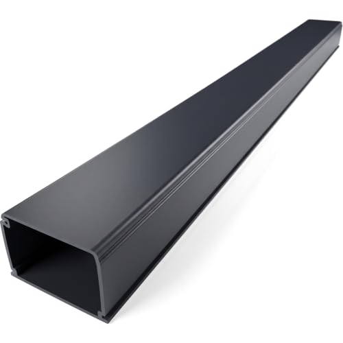 Electriduct XX-Large Latching Cable Raceway - 3" x 2" Channel Size - 2 Sticks - 45" (7.5 Feet Total) - Black