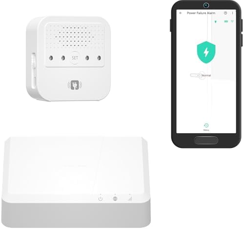 YoLink Smart Power Fail Alarm & Cellular Hub Kit, Smart Home Starter Kit with AC Power Outage Alert, LoRa Long-Range, Remote Monitoring, App Alerts, Text/SMS, Email Alerts, IFTTT