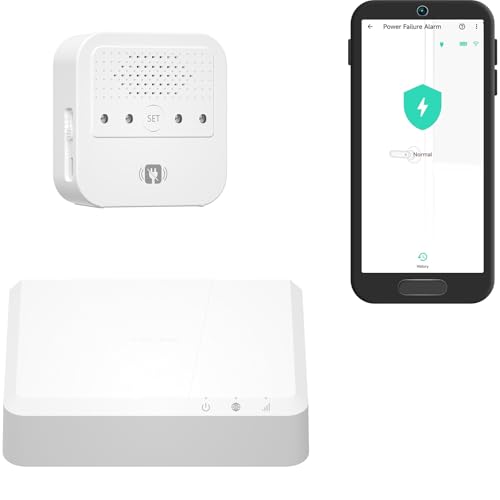 Image of YoLink Smart Power Fail Alarm & Cellular Hub Kit, Smart Home Starter Kit with AC Power Outage Alert, LoRa Long-Range, Remote Monitoring, App Alerts, Text /SMS, Email Alerts, IFTTT