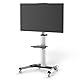 conecto LM-FS02G Pro TV Ständer Standfuß rollbar Universal für Monitor Fernseher LCD LED Plasma mobil mit Rollen höhenverstellbar schwenkbar drehbar 37-70 Zoll (94-178cm) VESA 200x200-600x400mm Alu