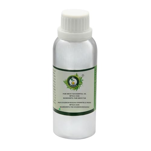 R V Essential Aceite esencial de alquitrán de abedul puro 1250ml (42oz)- Betula Alba (100% puro y vapor natural destilado) Pure Birch Tar Essential Oil