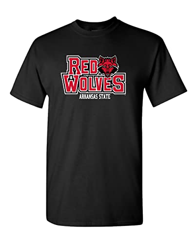 Arkansas State Red Wolves Unisex Short Sleeve T-Shirt (Black, Large) - ASU Red Wolves Apparel