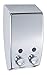 Produktbild WENKO 18401100 2-Kammer Seifenspender Varese chrom, Flüssigseifen-Spender Fassungsvermögen: 0,900 l, Kunststoff, 13,5 x 25 x 8 cm, chrom