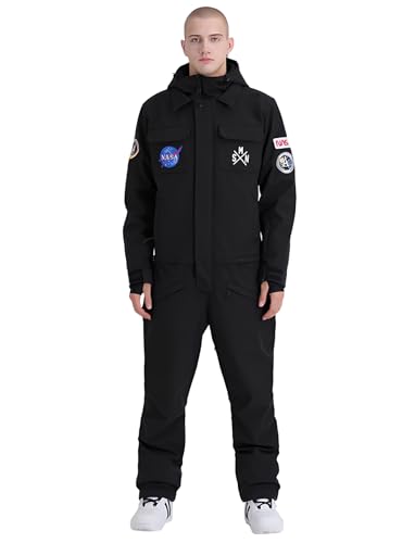 GSOU SNOW Men Ski Suit One Piece Snowsuit Snowboard Insulated Ski Jumpsuit...