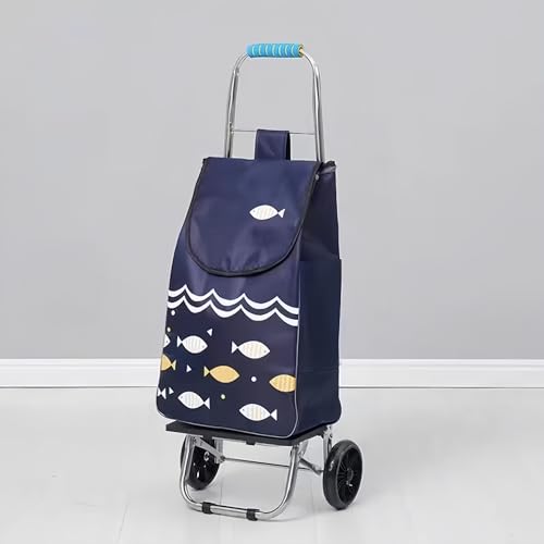 Carrito de compras plegable con ruedas giratorias para un fácil transporte, ideal para festivales, camping y picnics