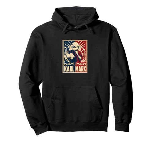 Karl Marx Théorie Politique socialiste Communiste Sweat à Capuche