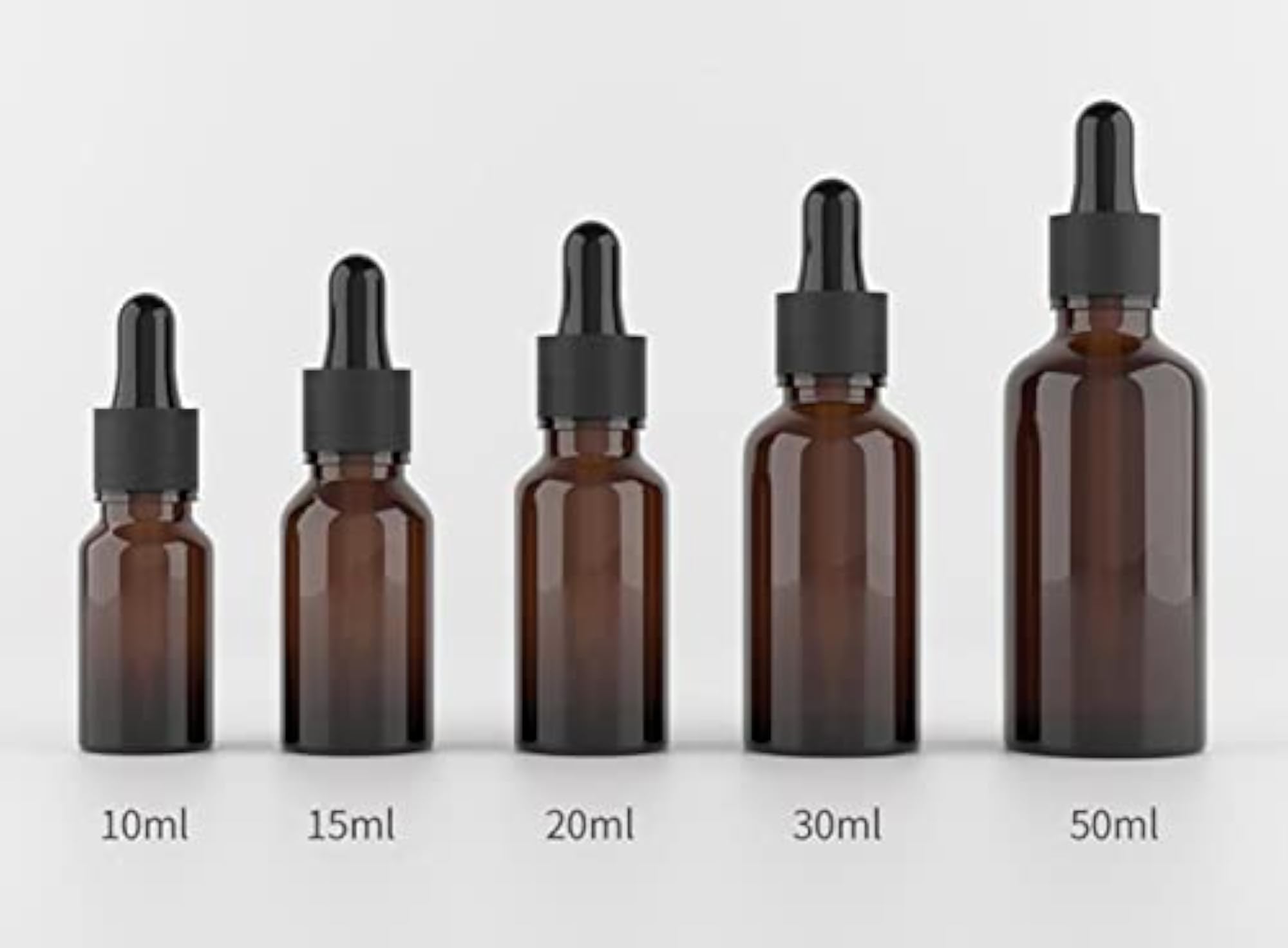2 Oz Amber Glass Dropper Bottles with Glass Droppers
