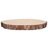 Generic Fette di Legno Naturale con Corteccia Cerchi Artigianali Non Finiti per la Decorazione Domestica Fai da Te 2 Cm Legno di Pino 1 Pezzo (22.5 * 23)