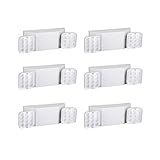 HYD-Parts 6 Packs Two Heads Emergency Light Fire Exit Lighting LED Emergency Light Standard (Square Head)