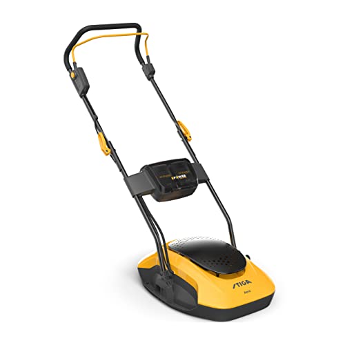 Stiga Cordless Lawn Mower Aero 132e Kit Hover Complete With 2x 20v 4ah Batteries and Dual Charger